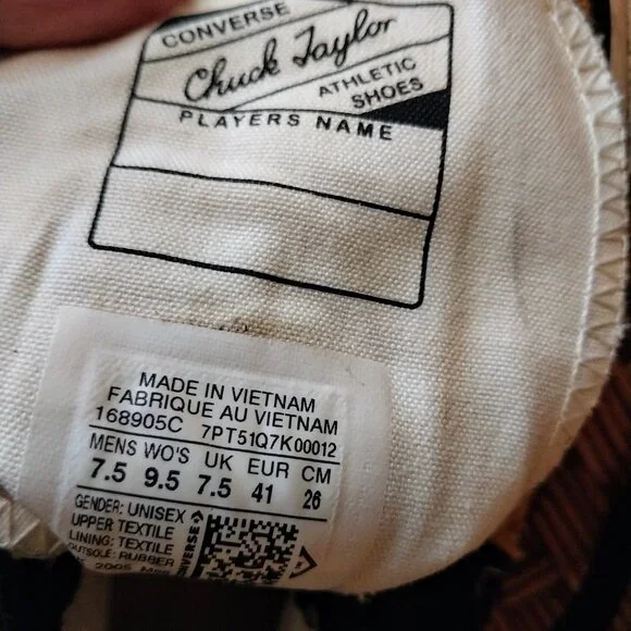 CONVERSE CHUCK TAYLOR CAMO PATCHWORK HIGH TOP M-7.5, W-9 - Picture 11 of 12